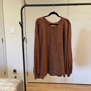 Livi Active Brown Polka Dot Sweatshirt
